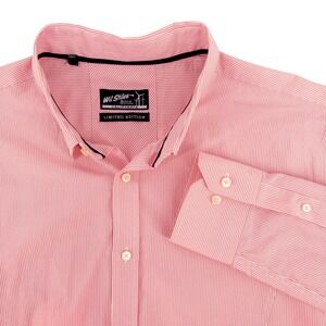 Wil Stiles Palm Springs Limited Edition Long Sleeve Button‎ Down Pink Stripe XXL